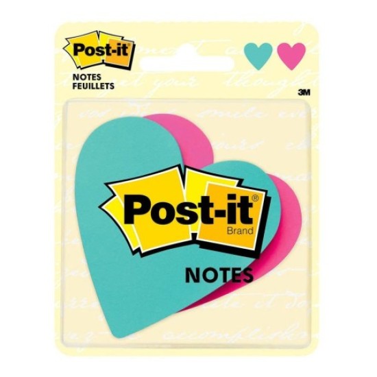 Post-it Notes 7350-HRT Die Cut Heart 73.6x71.1mm 150 pack