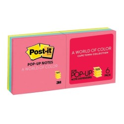 Post-it Notes Pop-Up Refill R330-AN Capetown Collection 76x76mm