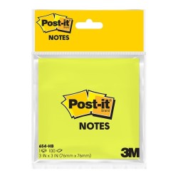 Post-it Notes 654-HB-1 Lime 76mm x 76mm 100 Sheets