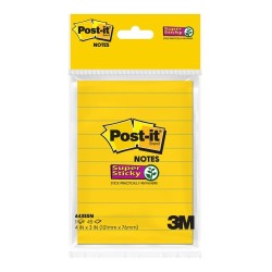 Post-it Super Sticky Lined Notes 643SSN-HB Ultra Yellow 101mm x 76mm R