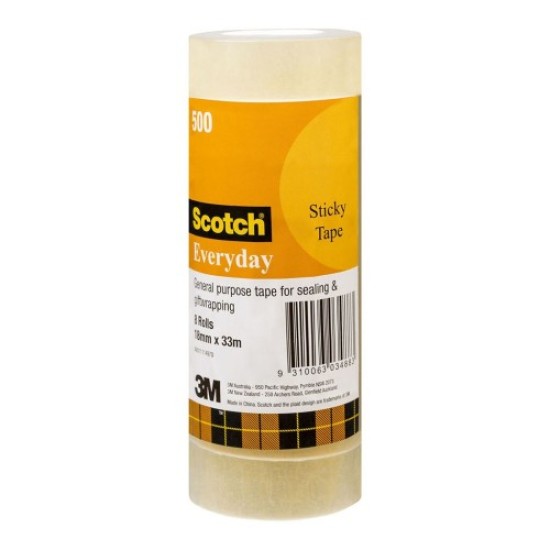 Scotch Everyday Tape 500 18mm x 33m Tower 8 rolls