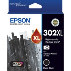 Epson 302XL High Yield Photo Black Ink Cartridge