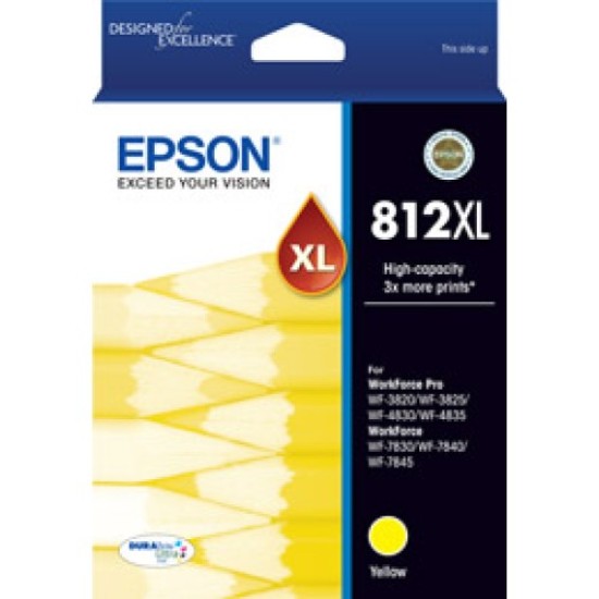 Epson 812XL High Yield Yellow Ink - C13T05E492