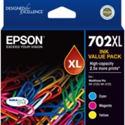 Epson 702XL High Yield 3-Colour Ink Pack - C13T345592