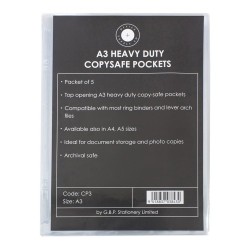 OSC Copysafe Pockets Heavy Duty A3 Pack 5