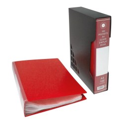 OSC Display Book A4 100 Pocket with Case Red