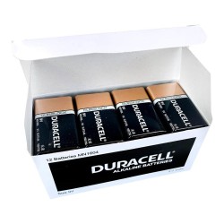 Duracell Coppertop Alkaline 9V Battery - 12 Pack