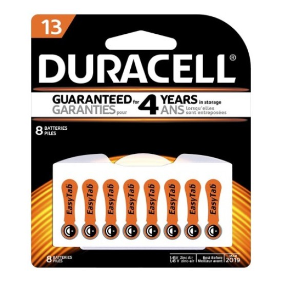 Duracell Hearing Aid Size 13 Battery - 8 Pack