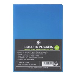OSC L Shaped Pockets A4 Blue Pack 12