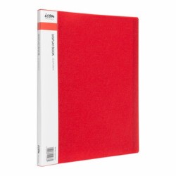 Display Book A4 with Insert Spine 20 Pocket Red