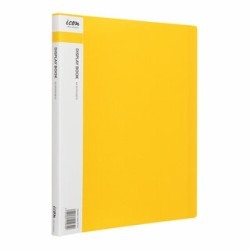 Display Book A4 with Insert Spine 20 Pocket Yellow