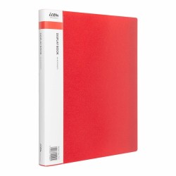 Display Book A4 with Insert Spine 40 Pocket Red