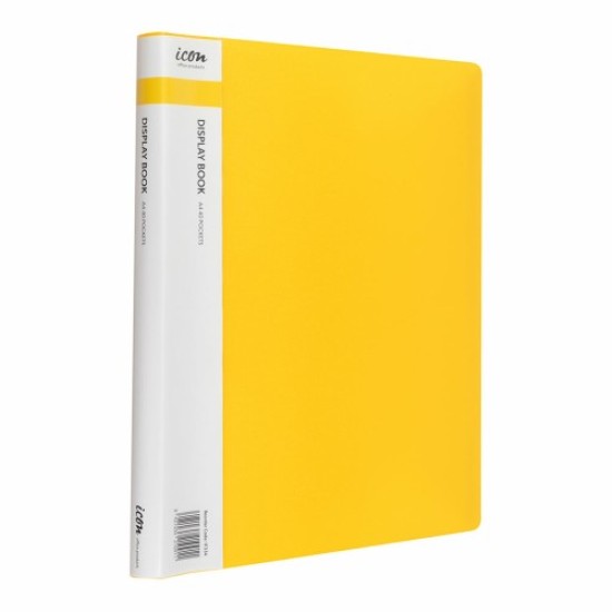 Display Book A4 with Insert Spine 40 Pocket Yellow
