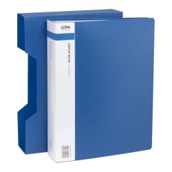 Display Book A4 with Insert Spine 100 Pocket with Case Blue