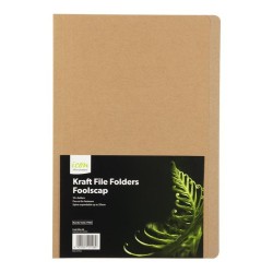 Kraft Foolscap File Folders - 10 Pack