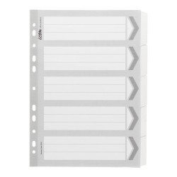 Cardboard Dividers with Reinforced Tabs 5 Tab White
