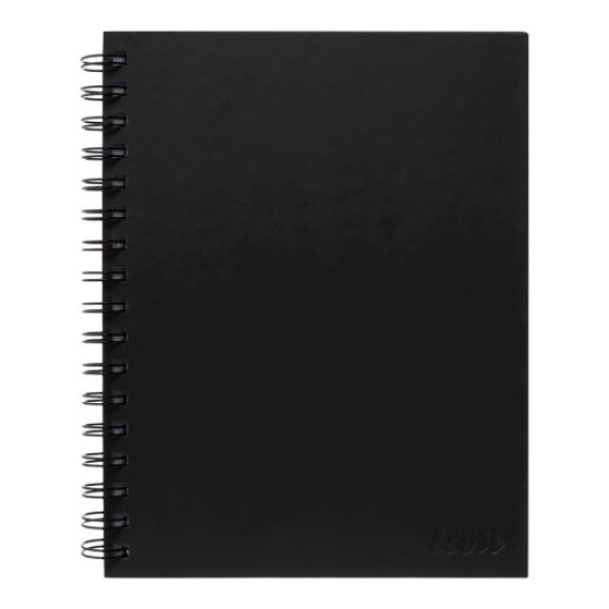 Icon Spiral Notebook A5 Hard Cover Black 200 pg