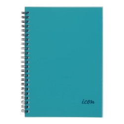 Icon Spiral Notebook A5 PP Cover Aqua 200 pg
