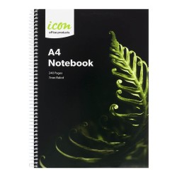 Spiral Notebook A4 Soft cover 240 pg 3pk