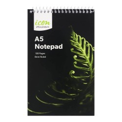 Spiral Notepad A5 Soft Cover 100 pg 3pk