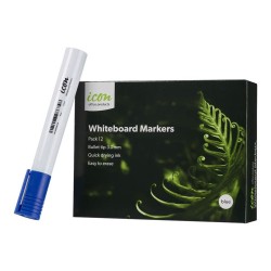 Whiteboard Marker Bullet Tip Blue - 12 Pack